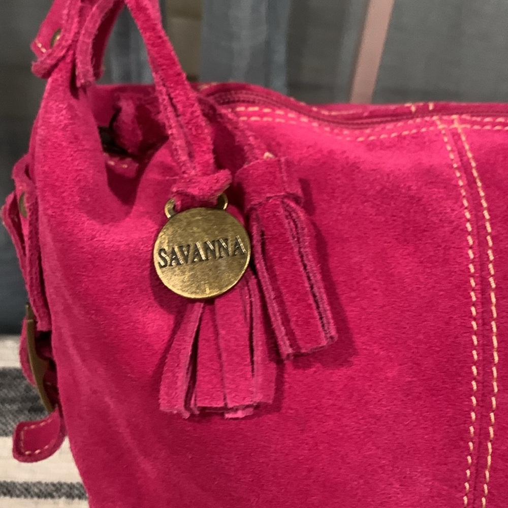 SAVANNA baguette suede bag ( Genuine leather) - Picture 6 of 13